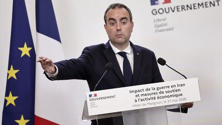 France's Prime Minister Sebastien Lecornu addresses a press conference focusing on the consequences of the war in Iran and to announce 